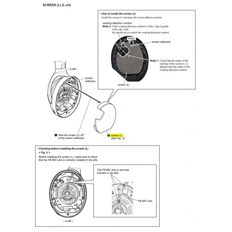 Sony Headphones WH-1000XM4 Ear Pads (Left & Right)