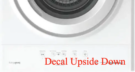 Panasonic Dryer Decal Upside Dawn Standing Inverter