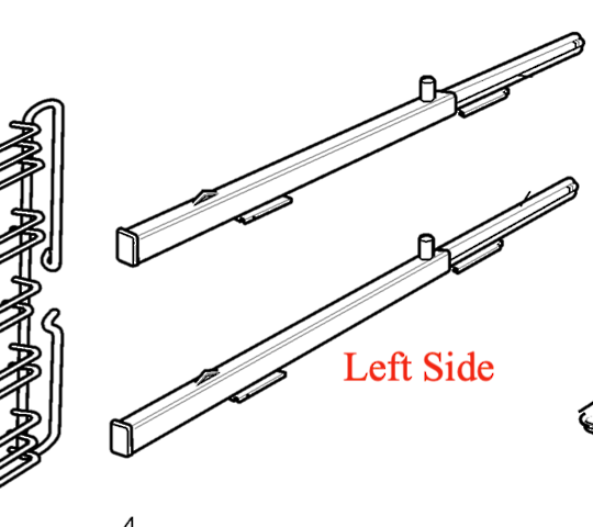 Electrolux Westinghouse Chef Oven Rack Side Rail Left Hand Side Main Oven