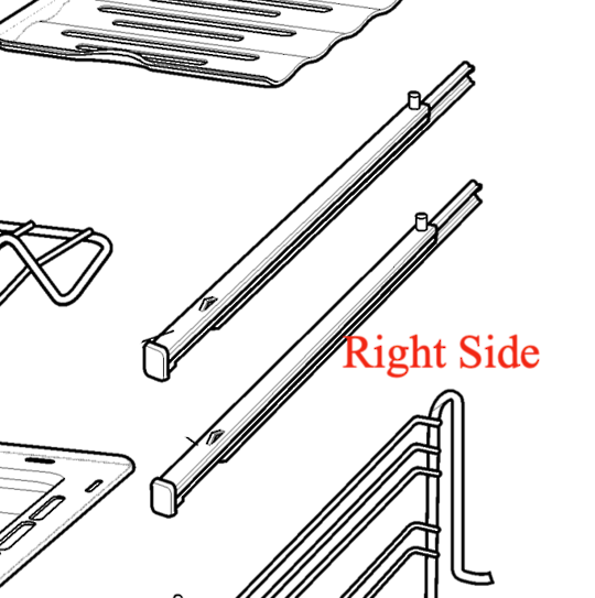 Electrolux Westinghouse Chef Oven Rack Side Rail Right Hand Side Main Oven