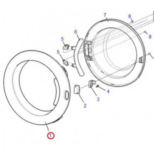 Simpson Westinghouse Electrolux Outer Door Cover WDV5051 WDV6051 SDV401 39600M, NO LONGER AVAILABLE