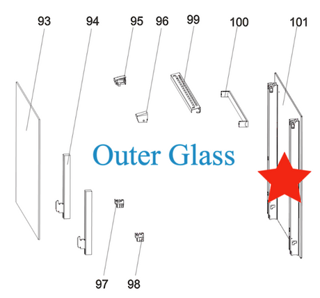 Baumatic Oven Outer Glass CLCFSC60SS CLCFSG60SS