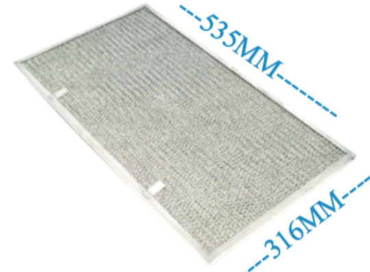 Westinghouse Rangehood Aluminium Filter RDN6S, RDN6S*12, RDN6W, RFC600, RFC600K, RFC600S, RFC600, RFC602, RFC602K, *02129