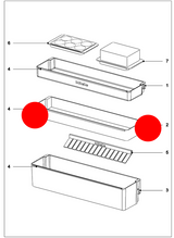 Miele Fridge Door Middle Shelf 2nd From LowShelf KFN28032 CS