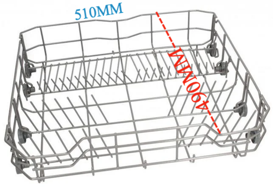 Omega Nouveau Delonghi Dishwasher Lower Basket DW87S, DEDW60S, DEDW60W, *60171