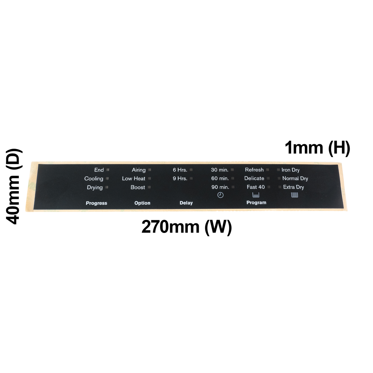 Electrolux Dryer Decal Reverse EDV6051, WDV5051