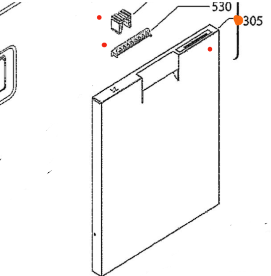 AEG Dishwasher Front Door Panel FFE83800PM Inox,