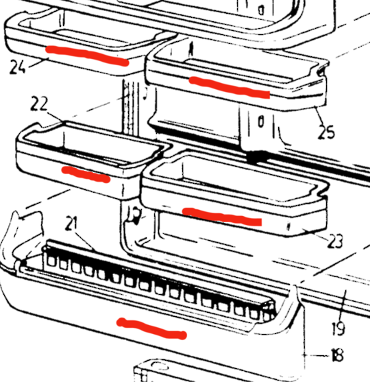 Westinghouse and Simpson Fridge Bottle Shelve and Other Door Shelves