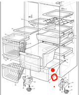 Westinghouse Electrolux Veggie Bin Lower **Only** Rear Section WSE6070WA, *9981