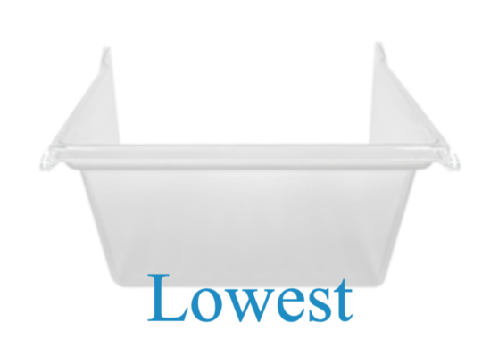 Westinghouse Electrolux Veggie Bin Lower **Only** Rear Section WSE6070WA, *9981