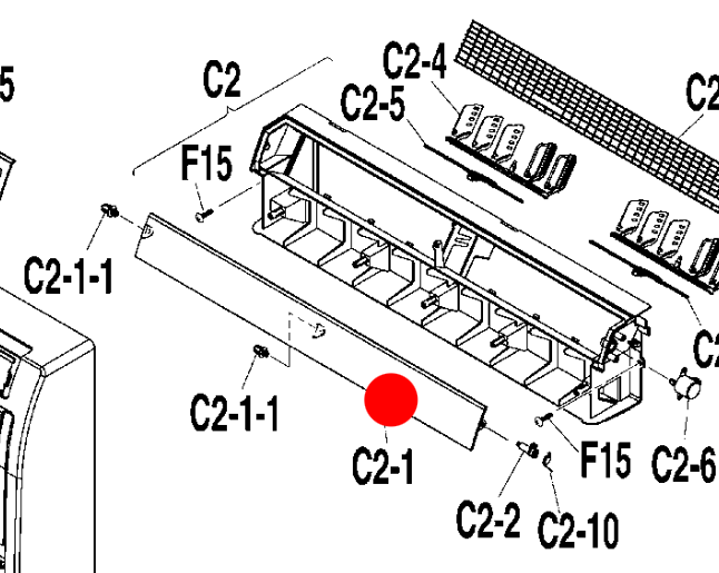 Daikin Heat Pump Air Con Vane Louvre  FVXS50LVMA FVXS60KVMA FVXS71 KVMA FVXS5ORV1A FVXS6OLVMA FVXS71 LVMA FVXS60HVMA FVXS71HVMA