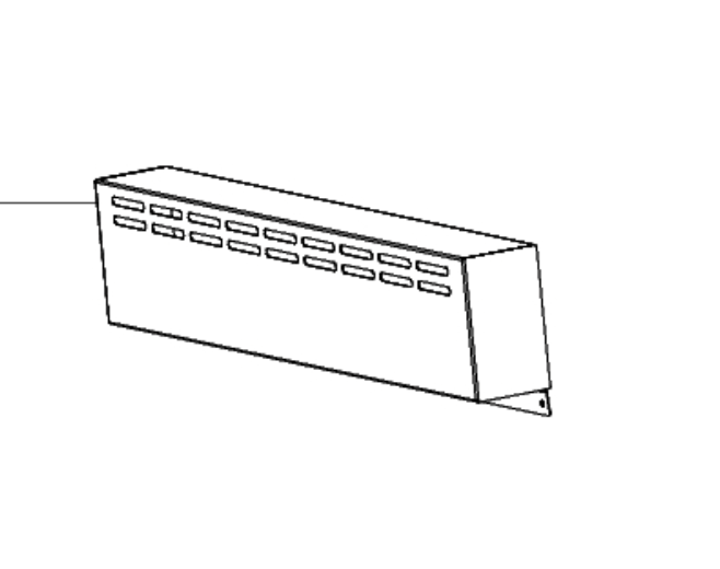 Beko Oven Rear Splash Guard White 60CM Wide 7737184312 BFC60VMW1
