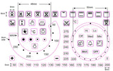 Oven Control Panel Decal Sticker Symbols 21 separate oven symbol