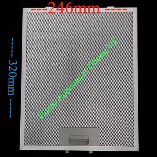 Omega Fisher & Paykel Robinhood Rangehood Aluminium Filter 246mm x 320mm OR906CXA