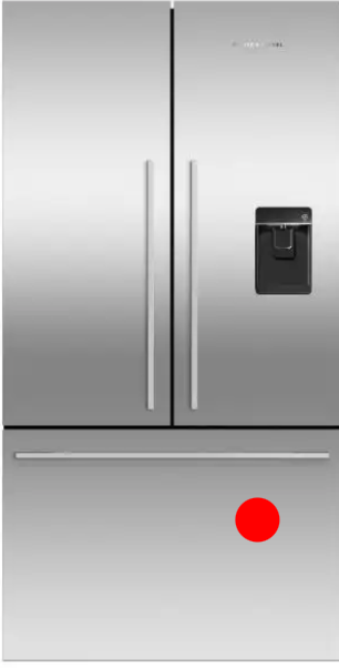 Fisher & Paykel Freezer Door RF610 Stainless Steel Without Gasket And Handle 900mm x 613mm