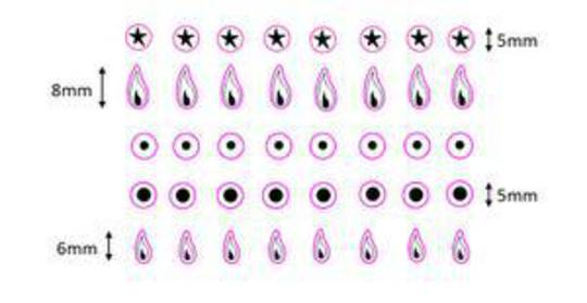 Oven Control Panel Decal Sticker Gas Flame Symbol Label 24