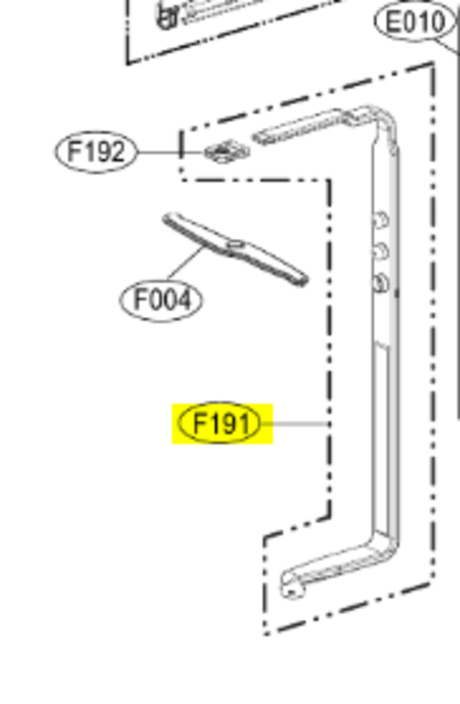 LG Dishwasher Upper Spray Arm Pipe LD-1421W2