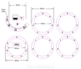 Oven Control Panel Decal Sticker Symbols Label