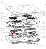 InAlto COOKTOP POWER BOARD LEFT 501000896 ICI604TB