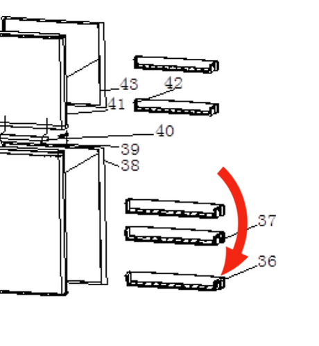 Nouveau Fridge Bottle Shelf On Door HD247FW,