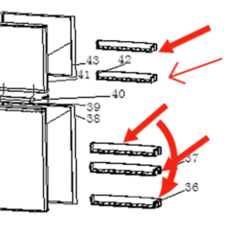 Nouveau Fridge Freezer Shelves On Door HD496FW,
