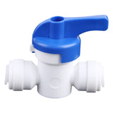 RO Water Filter Inline Shut-Off Ball Valve 1/4" Quick Connect for Tubing/Hose – Water Purifier & Fridge Systems