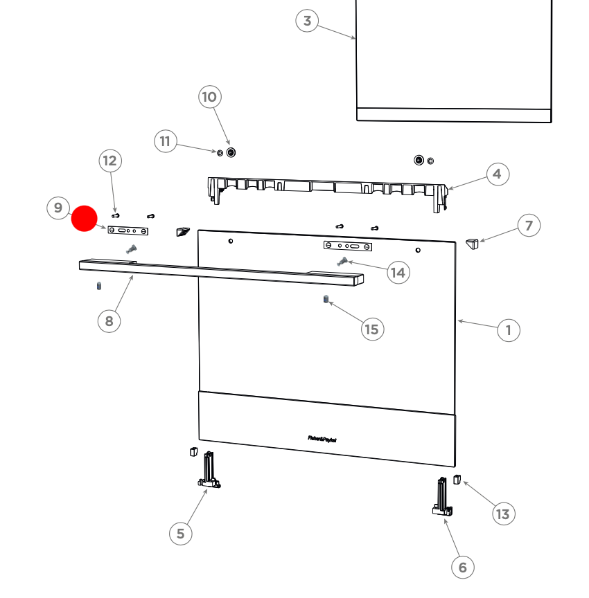 Fisher and Paykel Oven Grommet Handle 100MM Price for Pack of 2