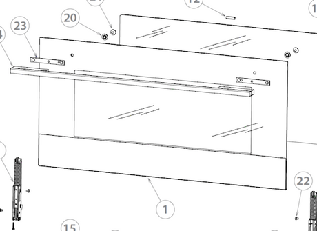 Fisher & Paykel Oven Door Outer Assy