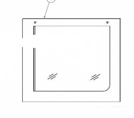 Haier Oven Door Outter Glass HWO60S4LMB2, HWO60S4LMB3