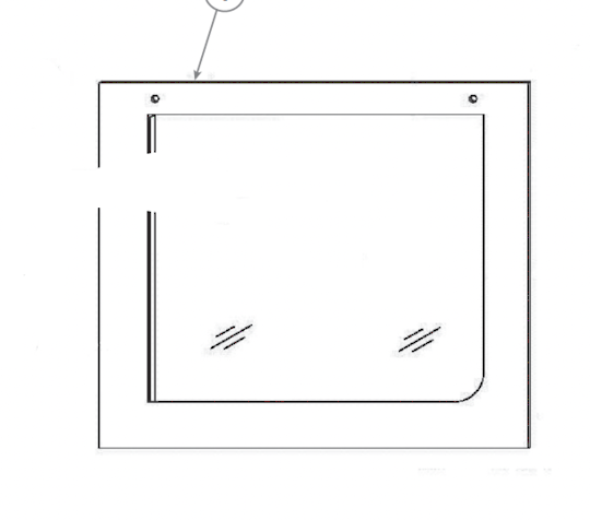Haier Oven Door Outter Glass HWO60S4LMB2, HWO60S4LMB3
