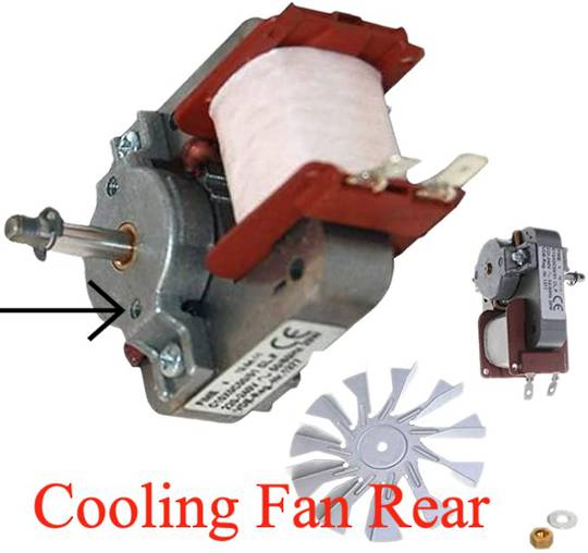 Smeg Oven Cooling Fan Motor SA386WH, Intake