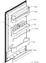 Smeg Fridge Door Middle Shelf 332