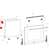 Haier Oven Inner Door Glass HWO60S8EPB2 HWO60S7MX4 HWO60S7MB4 HWO60S8EPX2