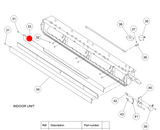 Fujitsu Air-Condition and Heat Pump Upper Van Louver Blade ABTG18LVTA, ABTG24LVTC (Copy)