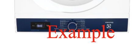 Electrolux Dryer Trim Insert Decal Reverse Inverted