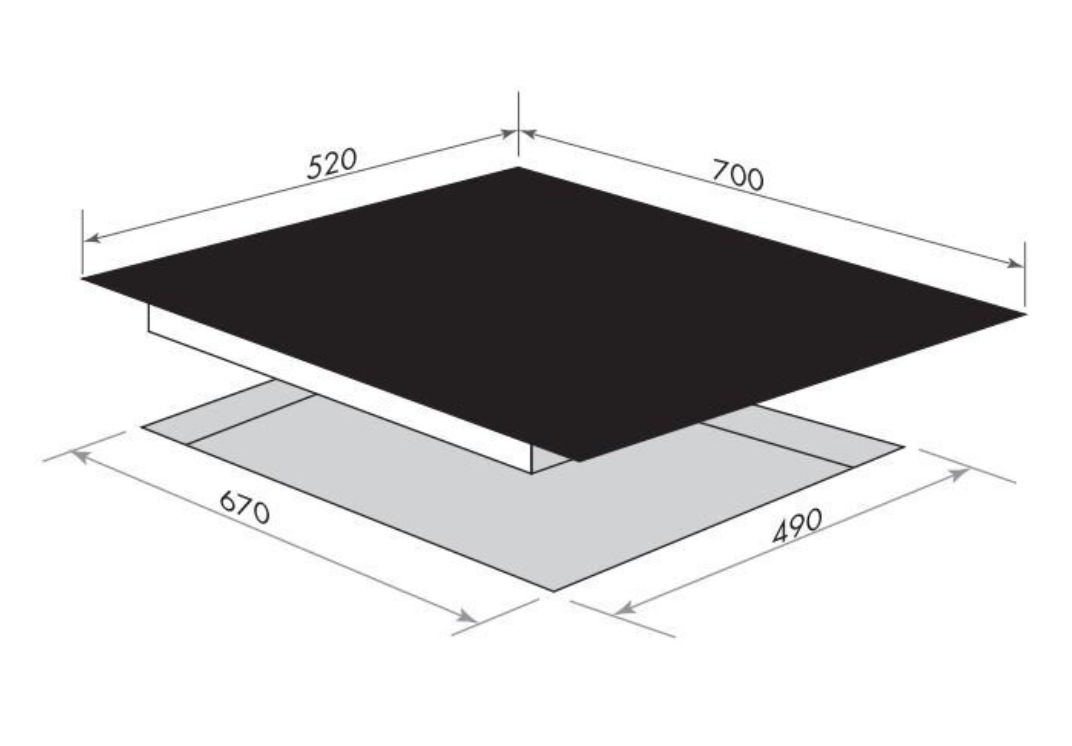 Smeg Cooktop Only Glass on top SAI70MB