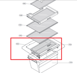 LG Fridge Vegetable Bin Cover Assy GT-332MPL