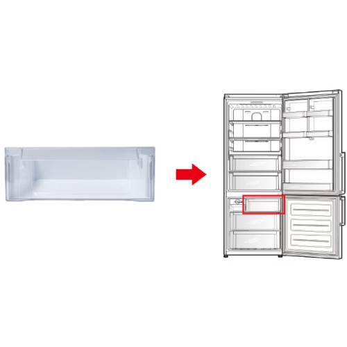 LG Freezer Top Drawer and Cover Assy - AJP73954401