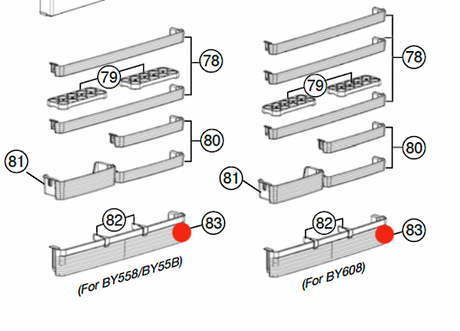 Panasonic Fridge Bottle Shelf NR-BY55BPS NR-BY55BVW NR-BY558PS
