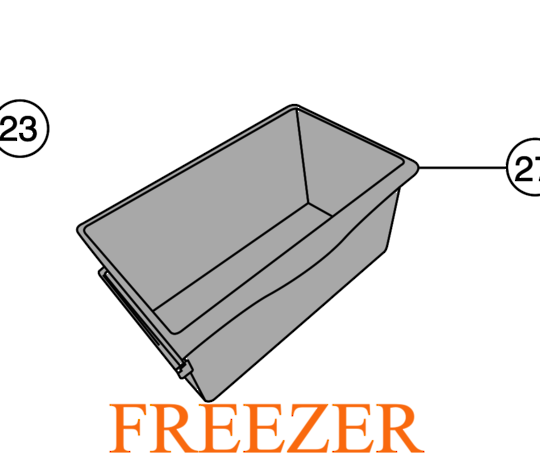 Panasonic Freezer Lowest Bin Tray NR-BR34AMSAU, NR-BR34AMWAU, NR-BR34BPSAU