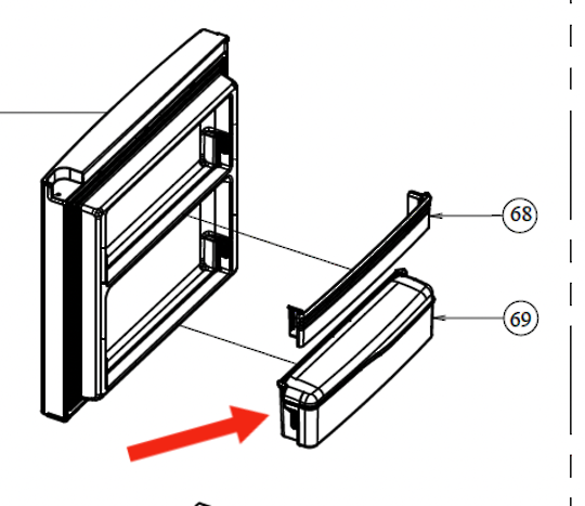 Panasonic Freeze Lower Shelf NR-BL308 NR-BL268, NR-BL348