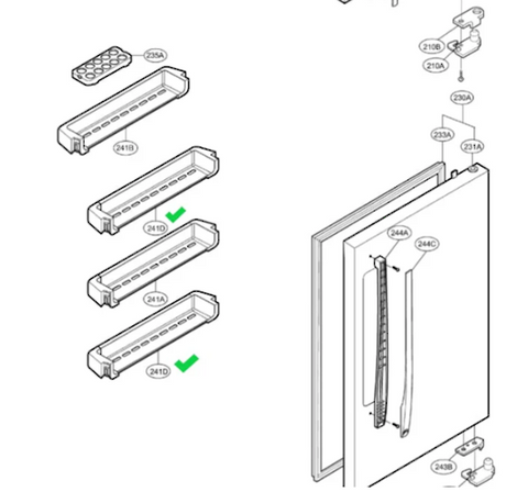 LG Fridge Door Basket - MAN61988902