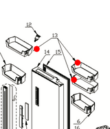 Samsung Fridge Door Middle or Top Shelf Left or Right