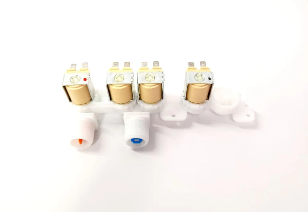 Samsung Washing Machine Inlet Valve 4-way / Coil DC97-15459P WA10H7200GP/SA, WA10H7200GW/SA, WA14A8377GW/SA, WA90H7000GW/SA