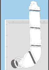 Fisher Paykel Dryer Ventilation Kit Long Dvkfpl DE4060M1, DE5060G1, DE5060M1, DE6060G1, DE6060P1