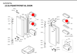 Sharp Fridge Middle Shelf On Right Door Or Left Door Top or Middle SJ-F624ST-SL SJ-F676ST-SL