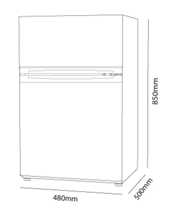 Parmco 85L Mini Fridge Freezer for Hotel, Motel, Home, or Caravan - Compact Bar Fridge with Top Freezer