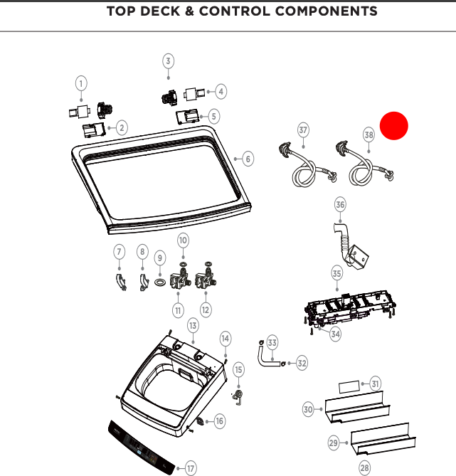 Haier Washing Machine  Inlet Hose Hot HWT60AA1 HA AA 62360
