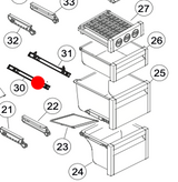 Fisher Paykel Haier Freezer Section 2nd Bin Drawer From Low Slide LEFT Side RX628DX1 RX611DX1 FPH14077