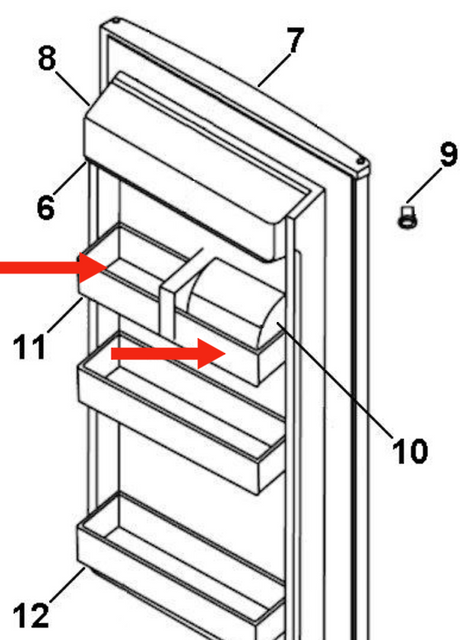 Haier Fridge Half Shelf HFF285S HFF285W